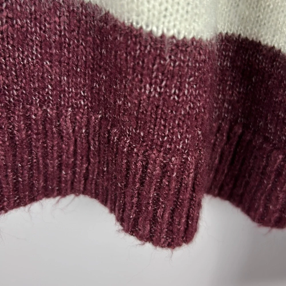 Lane Bryant Classic Button Front Cardigan Sweater Size 18/20 Maroon Colourblock - Picture 9 of 11